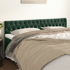 vidaXL 2 db sötétzöld bársony fejtámla 90x7x78/88 cm ágy és ágykellék