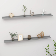 vidaXL 2 db szürke fali polc 115 x 9 x 3 cm bútor