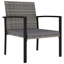 vidaXL 2 db szürke kerti polyrattan étkezőszék (315112) kerti bútor