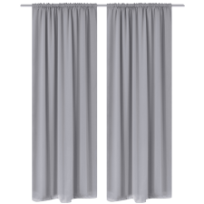 vidaXL 2 db Szürke Lapfüggöny Sötétítő Függöny135 x 245 cm lakástextília