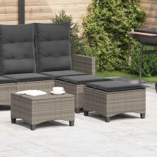 vidaXL 2 db szürke polirattan kerti székek párnákkal 55x55x36 cm kerti bútor