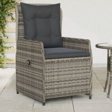 vidaXL 2 db szürke polyrattan dönthető kerti szék kerti bútor
