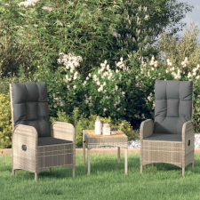 vidaXL 2 db szürke polyrattan kültéri szék kerti bútor