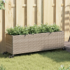 vidaXL 2 db szürke polyrattan növénytartó kerékkel 107x32x38 cm