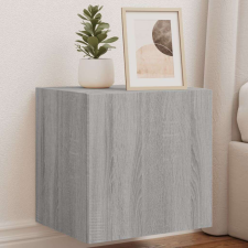vidaXL 2 db szürke sonoma fali TV-szekrény LED-ekkel 40,5x35x40 cm bútor