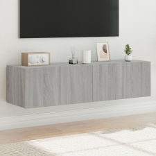 vidaXL 2 db szürke sonoma fali TV-szekrény LED-ekkel 60x35x31 cm bútor