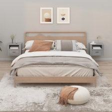vidaXL 2 db szürke sonoma falra szerelhető éjjeliszekrény 50x36x40 cm bútor