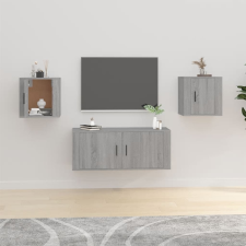 vidaXL 2 db szürke sonoma falra szerelhető TV-szekrény 40x34,5x40 cm bútor