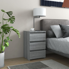 vidaXL 2 db szürke sonoma szerelt fa éjjeliszekrény 40x35x62,5 cm bútor