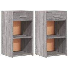 vidaXL 2 db szürke sonoma színű éjjeliszekrény 35 x 34 x 65 cm bútor