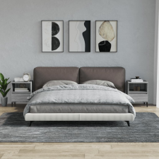 vidaXL 2 db szürke sonoma színű éjjeliszekrény 40x35x50 cm bútor