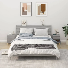 vidaXL 2 db szürke sonoma színű éjjeliszekrény 40x35x50 cm bútor