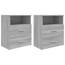 vidaXL 2 db szürke sonoma színű éjjeliszekrény 50x32x60 cm (815861) bútor
