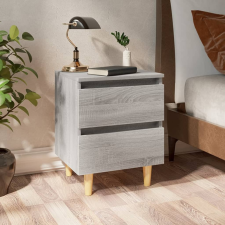 vidaXL 2 db szürke sonoma színű éjjeliszekrény falábakkal 40x35x50 cm bútor