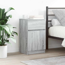 vidaXL 2 db szürke sonoma színű fa éjjeliszekrény 39x35x65 cm bútor