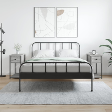 vidaXL 2 db szürke-sonoma színű szerelt fa éjjeliszekrény 30x60x60 cm bútor