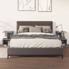 vidaXL 2 db szürke sonoma színű szerelt fa éjjeliszekrény 35x35x55 cm bútor