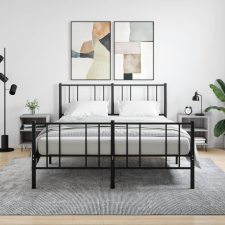 vidaXL 2 db szürke-sonoma színű szerelt fa éjjeliszekrény 40x30x50 cm bútor