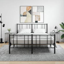 vidaXL 2 db szürke-sonoma színű szerelt fa éjjeliszekrény 40x30x50 cm bútor