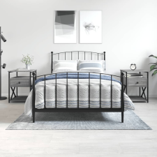 vidaXL 2 db szürke sonoma színű szerelt fa éjjeliszekrény 40x42x55 cm bútor