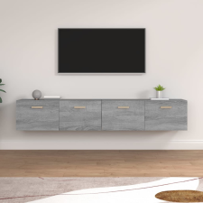 vidaXL 2 db szürke sonoma színű szerelt fa faliszekrény 100x36,5x35 cm bútor