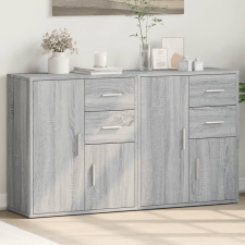 vidaXL 2 db szürke sonoma színű szerelt fa tálalószekrény 60x31x70 cm bútor