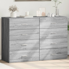 vidaXL 2 db szürke sonoma színű szerelt fa tálalószekrény 60x39x80 cm bútor