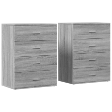 vidaXL 2 db szürke sonoma színű szerelt fa tálalószekrény 60x39x80 cm (3276628) bútor