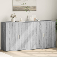 vidaXL 2 db szürke sonoma színű szerelt fa tálalószekrény 79x38x80 cm bútor