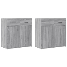 vidaXL 2 db szürke sonoma színű szerelt fa tálalószekrény 79x38x80 cm bútor