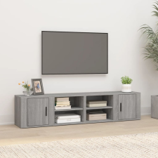 vidaXL 2 db szürke sonoma színű szerelt fa TV-szekrény 80x31,5x36 cm bútor