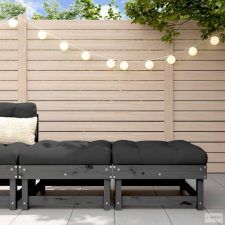 vidaXL 2 db szürke tömör fenyőfa kerti lábzsámoly párnával kerti bútor