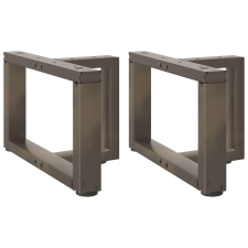 vidaXL 2 db T-alakú Dohányzóasztal Láb - Porszórt Acél - 50x25x30-31cm bútor