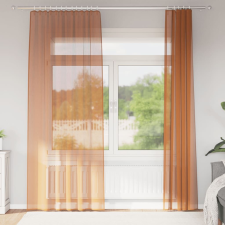 vidaXL 2 db terrakotta fátyolfüggönyök hurokkal 140x225 cm lakástextília