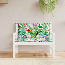 vidaXL 2 db többszínű szövet kerti padpárna 100 x 50 x 7 cm kerti bútor