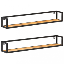 vidaXL 2 db tömör akácfa fali polc 120 cm bútor