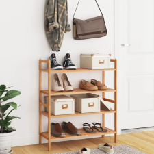 vidaXL 2 db tömör diófa cipőállvány 69 x 27 x 41 cm bútor