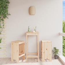 vidaXL 2 db tömör fenyőfa bárszék 40x36x75 cm kerti bútor