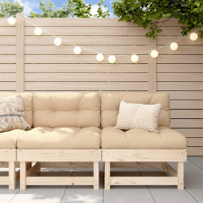 vidaXL 2 db tömör fenyőfa kerti középső kanapé kerti bútor