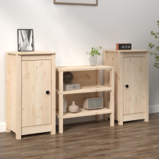 vidaXL 2 db tömör fenyőfa tálalószekrény 40 x 35 x 80 cm bútor
