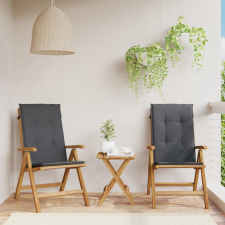 vidaXL 2 db tömör tíkfa dönthető kerti szék párnával kerti bútor