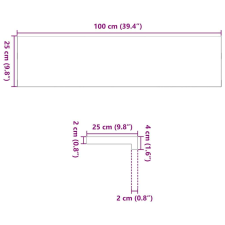 vidaXL 2 db tömör tölgyfa világosbarna lépcsőfokok 100x25x2 cm lakástextília