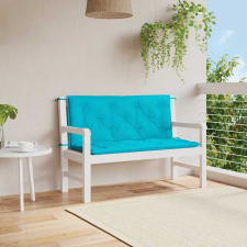 vidaXL 2 db türkizkék szövet kerti padpárna 120 x 50 x 7 cm kerti bútor
