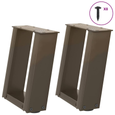 vidaXL 2 db U alakú natúr acél dohányzóasztal láb 30x(30-31) cm bútor