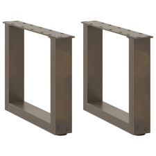 vidaXL 2 db U alakú natúr acél dohányzóasztal láb 40x(30-31) cm bútor