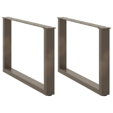 vidaXL 2 db U alakú natúr acél dohányzóasztal láb 60x(42-43) cm bútor