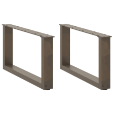 vidaXL 2 db U alakú natúr acél dohányzóasztal láb 70x(30-31) cm bútor