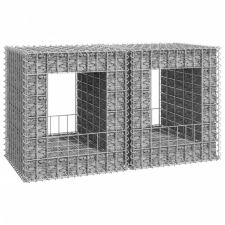 vidaXL 2 db vas gabionkosaras oszlop 50 x 50 x 60 cm építőanyag
