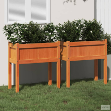 vidaXL 2 db viaszbarna tömör fenyő kerti virágláda lábakkal kerti tárolás