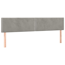 vidaXL 2 db világosszürke bársony fejtámla 100x5x78/88 cm (345998) ágy és ágykellék